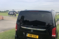 V88 next to helicopter